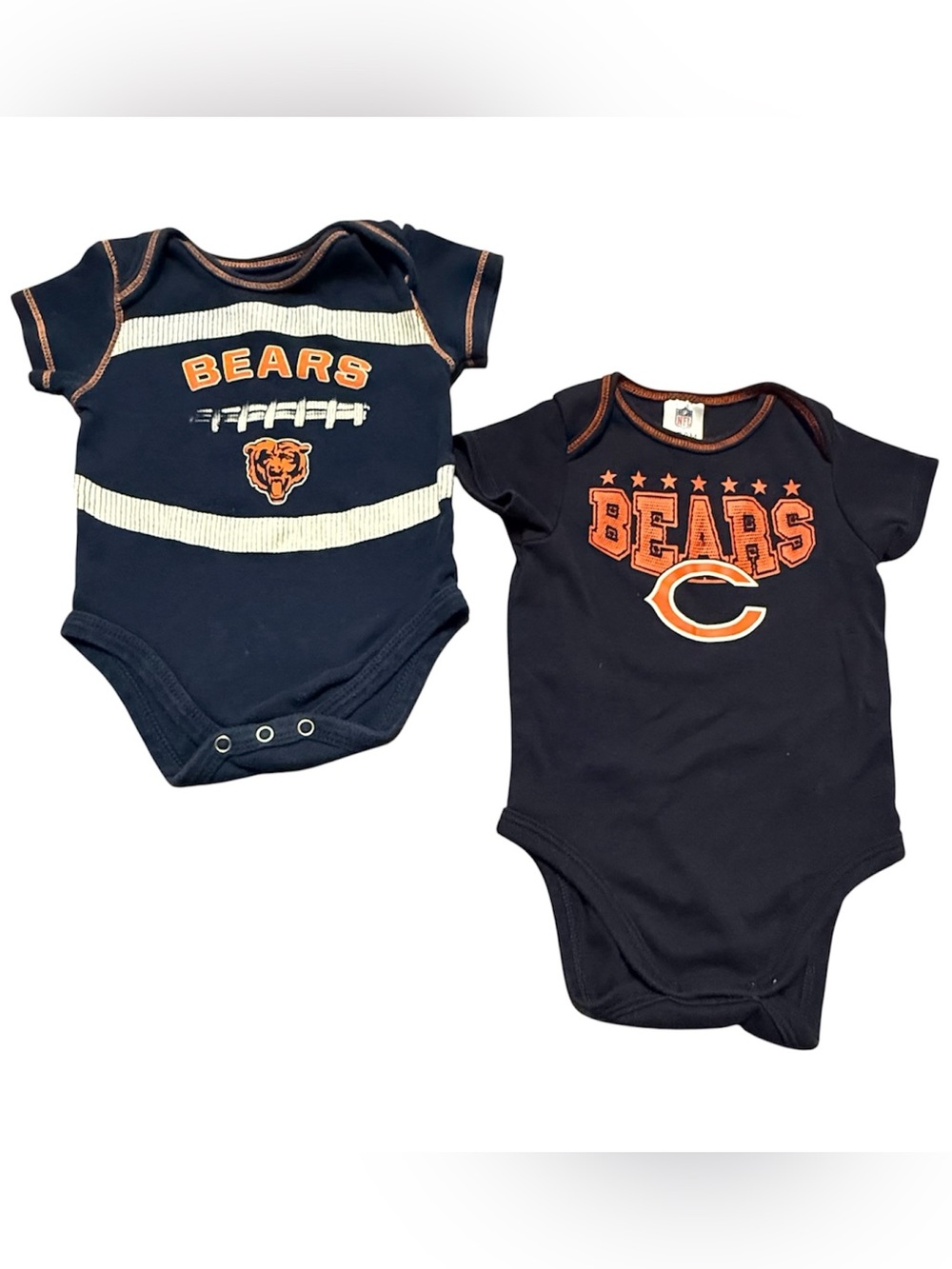 Chicago Bears Baby Bodysuits 3-6M Set of 2 NFL Team Apparel
